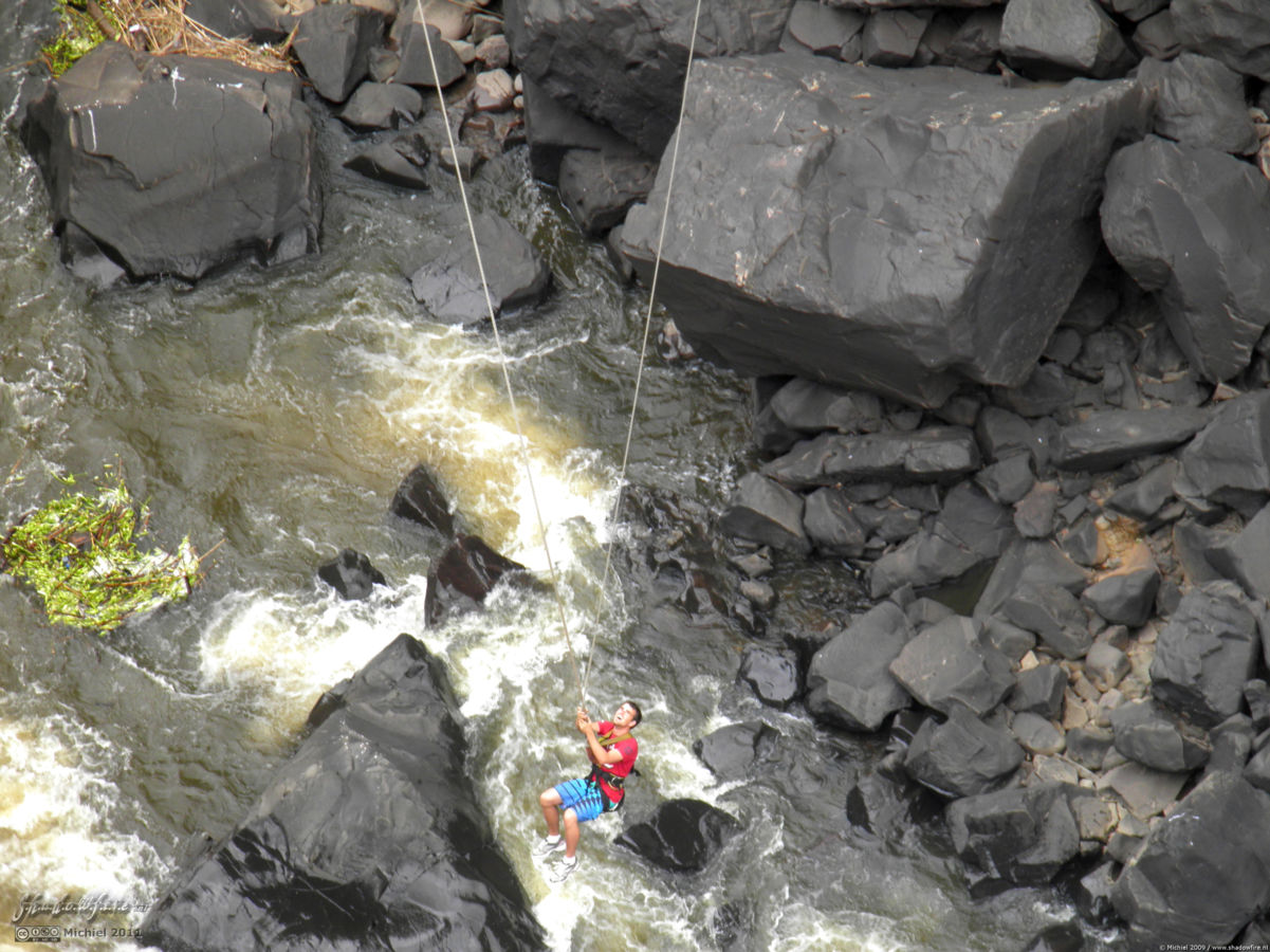 bungee jump, Victoria Falls, Livingstone area, Zambia, Africa 2011,travel, photography