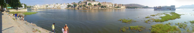 Lake Pichola panorama Lake Pichola, Udaipur, Rajasthan, India, India 2009,travel, photography,favorites, panoramas