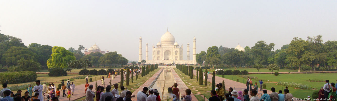 Taj Mahal panorama Taj Mahal, Agra, Uttar Pradesh, India, India 2009,travel, photography,favorites, panoramas