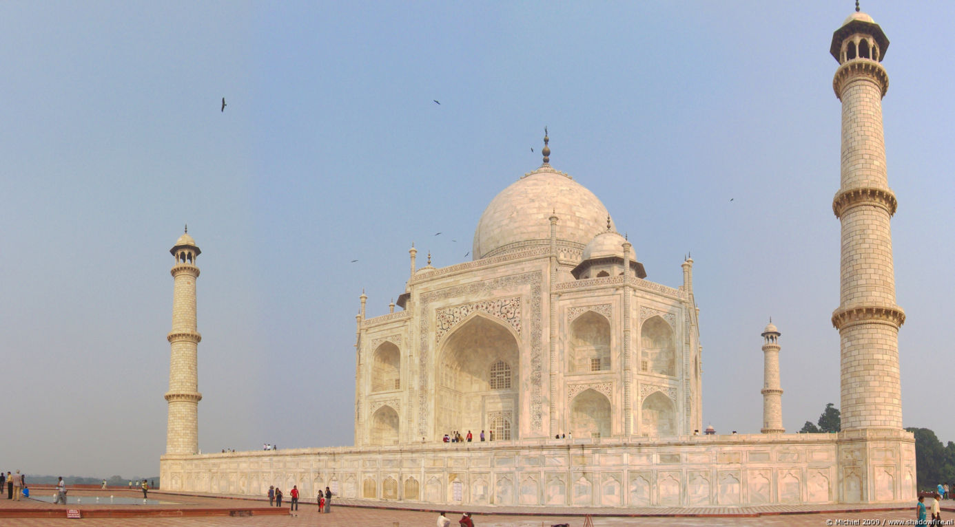 Taj Mahal panorama Taj Mahal, Agra, Uttar Pradesh, India, India 2009,travel, photography,favorites, panoramas