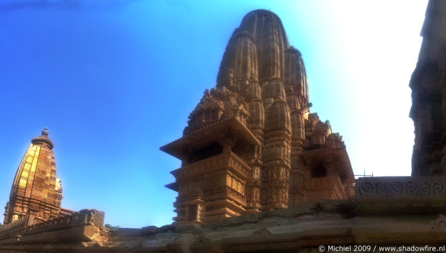 Lakshmana Hindu temple panorama Lakshmana Hindu temple, western group, Khajuraho, Madhya Pradesh, India, India 2009,travel, photography, panoramas