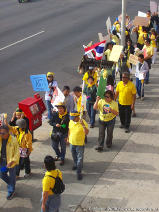 Protest, Hollywood BLV, Thaitown, Hollywood, Los Angeles area, California, United States 2008,travel, photography