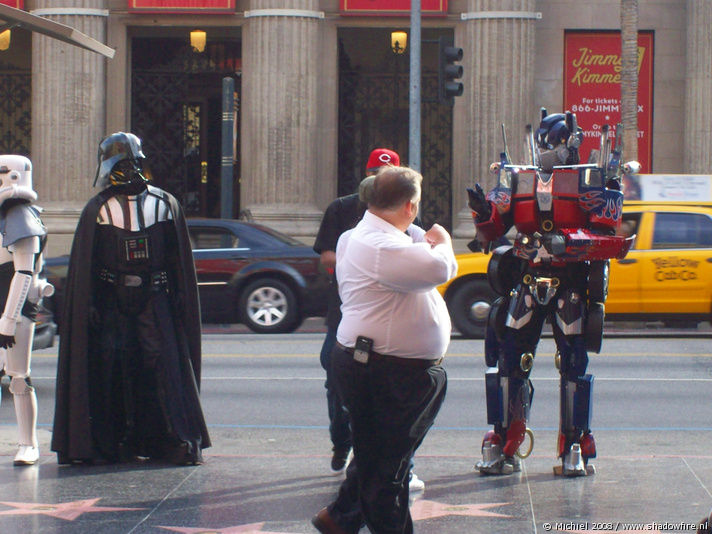 Kodak Theatre,Star Wars,Dart Vader,Stormtrooper,Transformers,Optimus Prime, Hollywood BLV, Hollywood, Los Angeles area, California, United States 2008,travel, photography,favorites