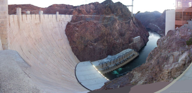 Hoover Dam panorama Hoover Dam, Nevada, United States 2008,travel, photography, panoramas