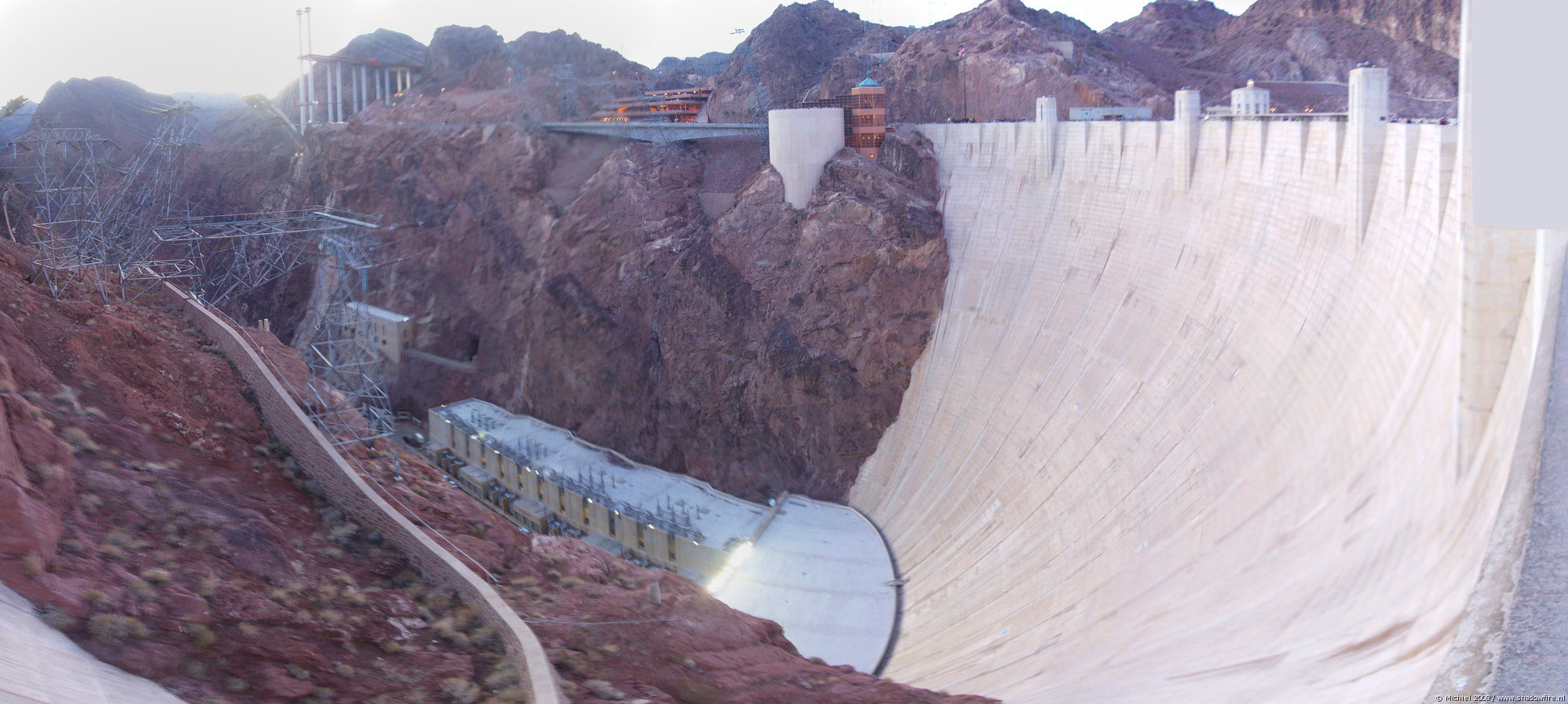 Hoover Dam panorama Hoover Dam, Arizona, United States 2008,travel, photography, panoramas