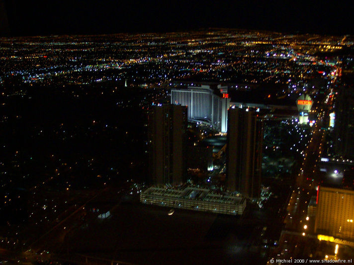 Las Vegas view from the Stratosphere, Stratosphere, The Strip, Las Vegas BLV, Las Vegas, Nevada, United States 2008,travel, photography