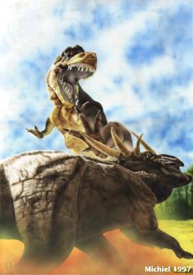 Artwork,Airbrush,Fighting Dinos,dinosaur,prehistory,animals