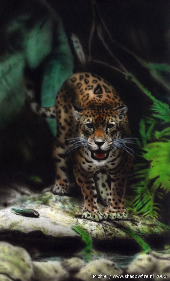 Artwork,Airbrush,Jaguar,animals,favorites,jungle