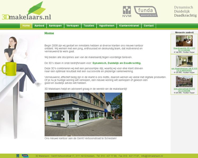 NVM wonen website RW work, websites, portfolio, xml, html, css, coldfusion, bmw