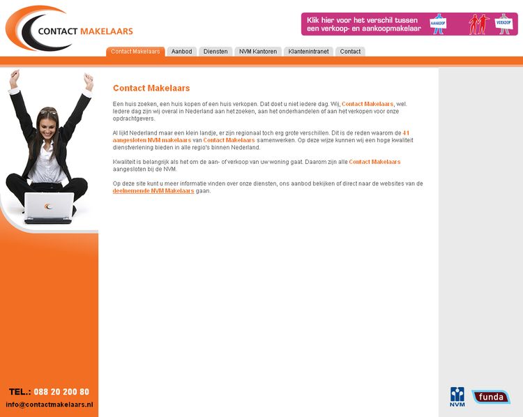 NVM wonen website RW work, websites, portfolio, xml, html, css, coldfusion, bmw