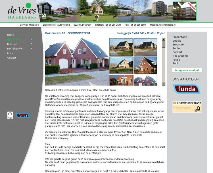 NVM wonen website RW work, websites, portfolio, xml, html, css, coldfusion, bmw