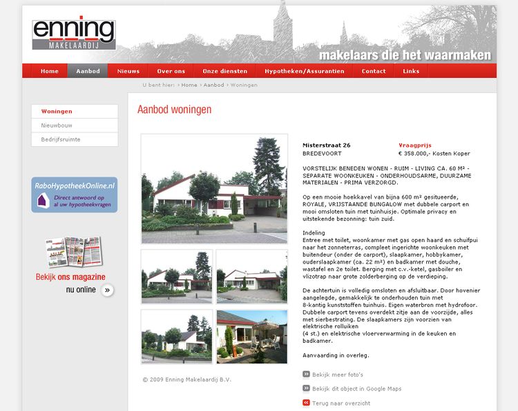 NVM wonen website RW work, websites, portfolio, html, css, coldfusion