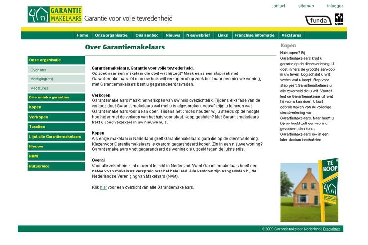 NVM wonen website RW work, websites, portfolio, html, css, coldfusion