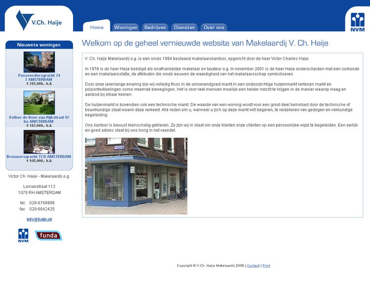 NVM wonen website (NVM) RW work, websites, portfolio, xml, html, css, coldfusion, bmw, NVM stijl