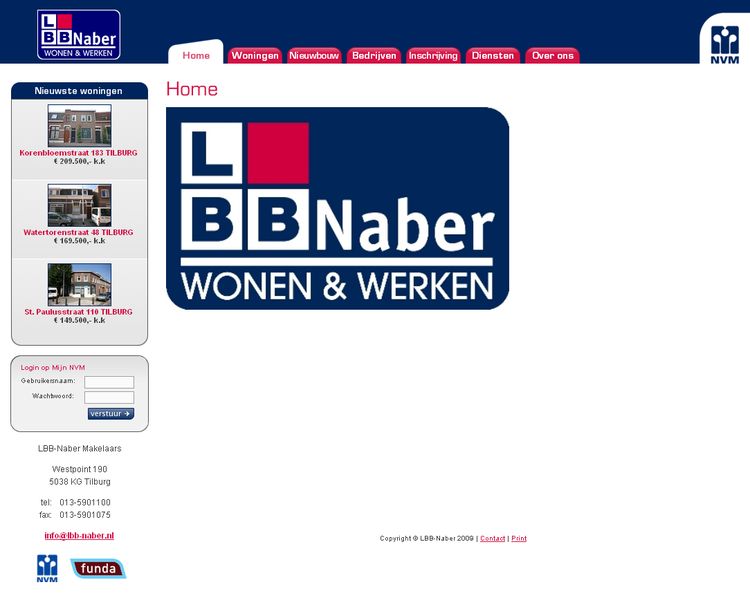 NVM wonen website (NVM) RW work, websites, portfolio, xml, html, css, coldfusion, bmw, NVM stijl