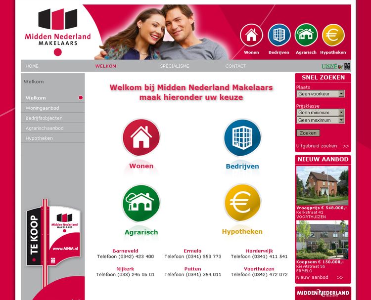 NVM wonen website RW work, websites, portfolio, html, css, coldfusion