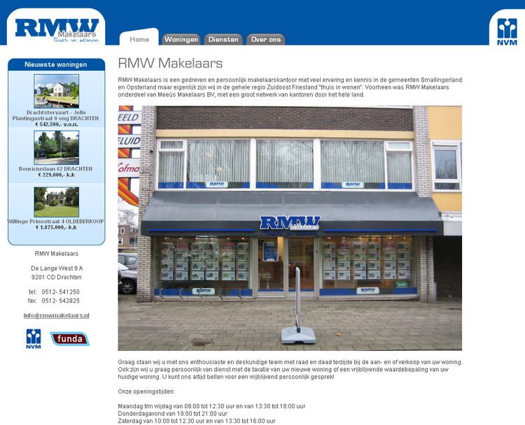 NVM wonen website (NVM) RW work, websites, portfolio, xml, html, css, coldfusion, bmw, NVM stijl