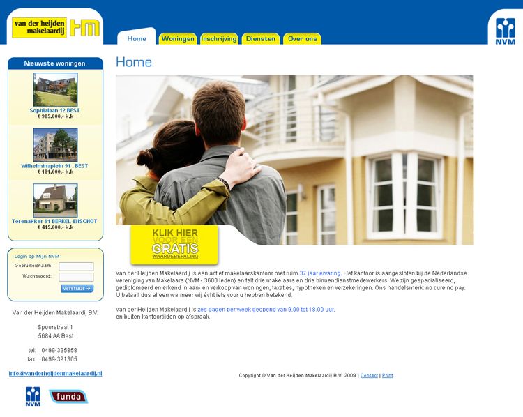 NVM wonen website (NVM) RW work, websites, portfolio, xml, html, css, coldfusion, bmw, NVM stijl