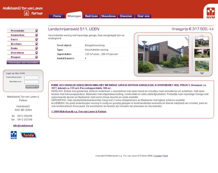 NVM wonen website (NVM) RW work, websites, portfolio, xml, html, css, coldfusion, bmw, NVM stijl