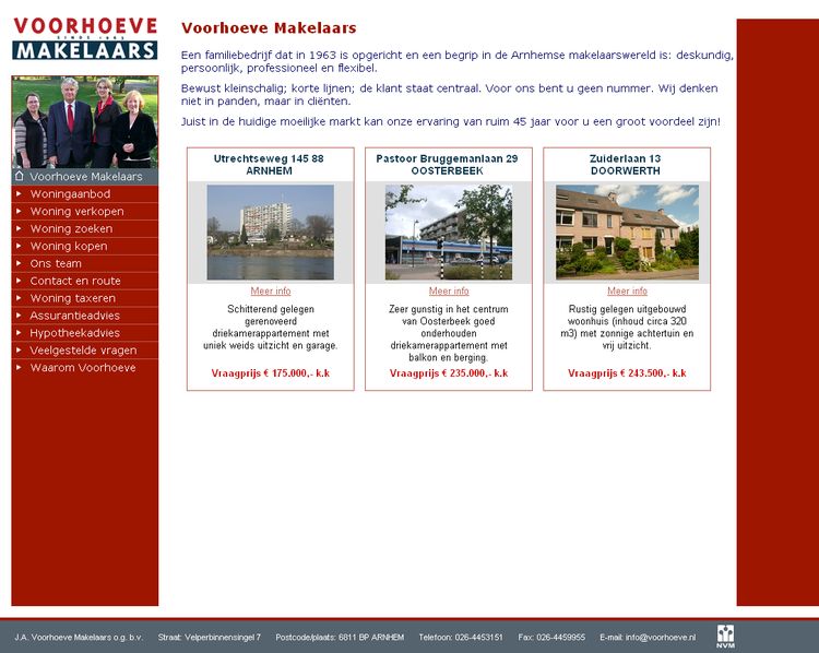 NVM wonen website RW work, websites, portfolio, xml, html, css, coldfusion, bmw