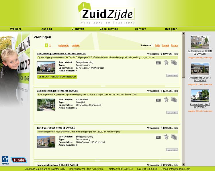 NVM wonen website RW work, websites, portfolio, xml, html, css, coldfusion, bmw