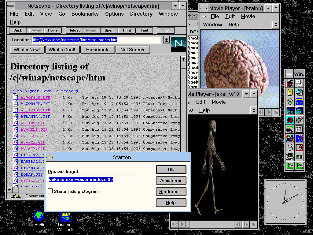 Windows 3.1 desktop screenshots,desktops